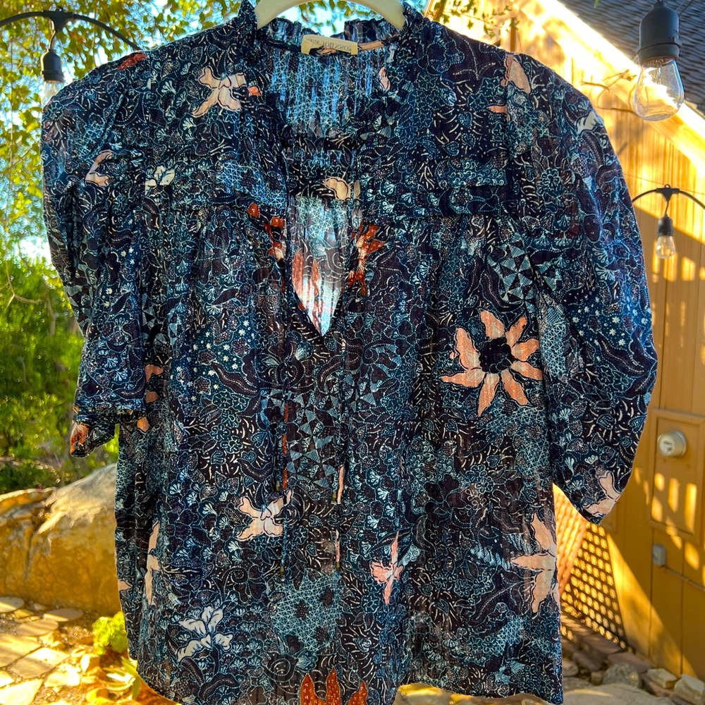 Ulla Johnson printed short sleeve top